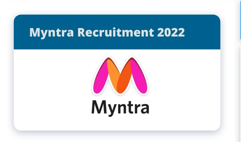 Myntra Recruitment 2022|Private Jobs 2022| Online Application