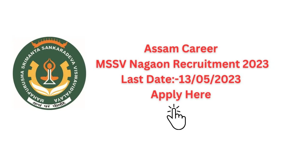 Assam Career MSSV Nagaon Recruitment 2023