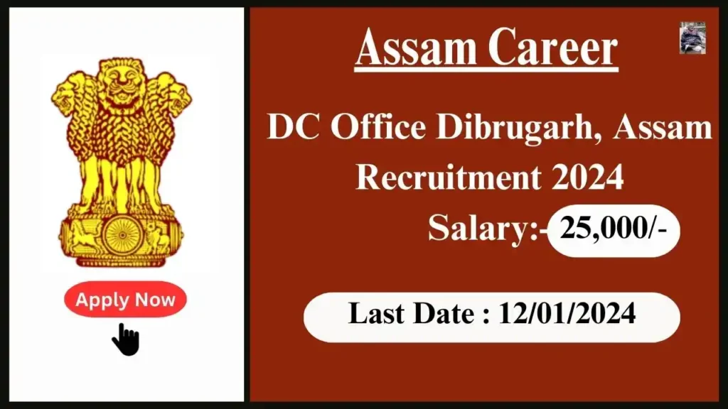 Assam Career 2024 : DC Office Dibrugarh, Assam Recruitment 2024