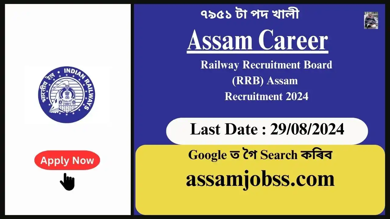 Assam Career : Railway Recruitment Board (RRB) Assam Recruitment 2024-Check Post, Age Limit, Tenure, Eligibility Criteria, Salary and How to Apply