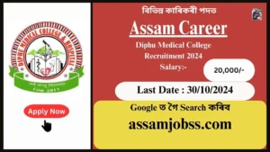 Assam Career : Diphu Medical College Recruitment 2024-Check Post, Age Limit, Tenure, Eligibility Criteria, Salary and How to Apply