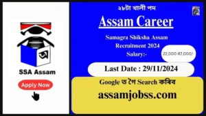 Assam Career : Samagra Shiksha Assam Recruitment 2024-Check Post, Age Limit, Tenure, Eligibility Criteria, Salary and How to Apply